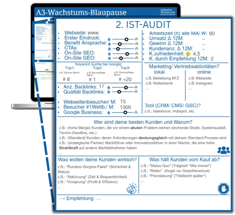 IST-Audit für Marketing, Vertrieb, Website und Prozesse